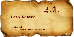 Leth Nemere névjegykártya
